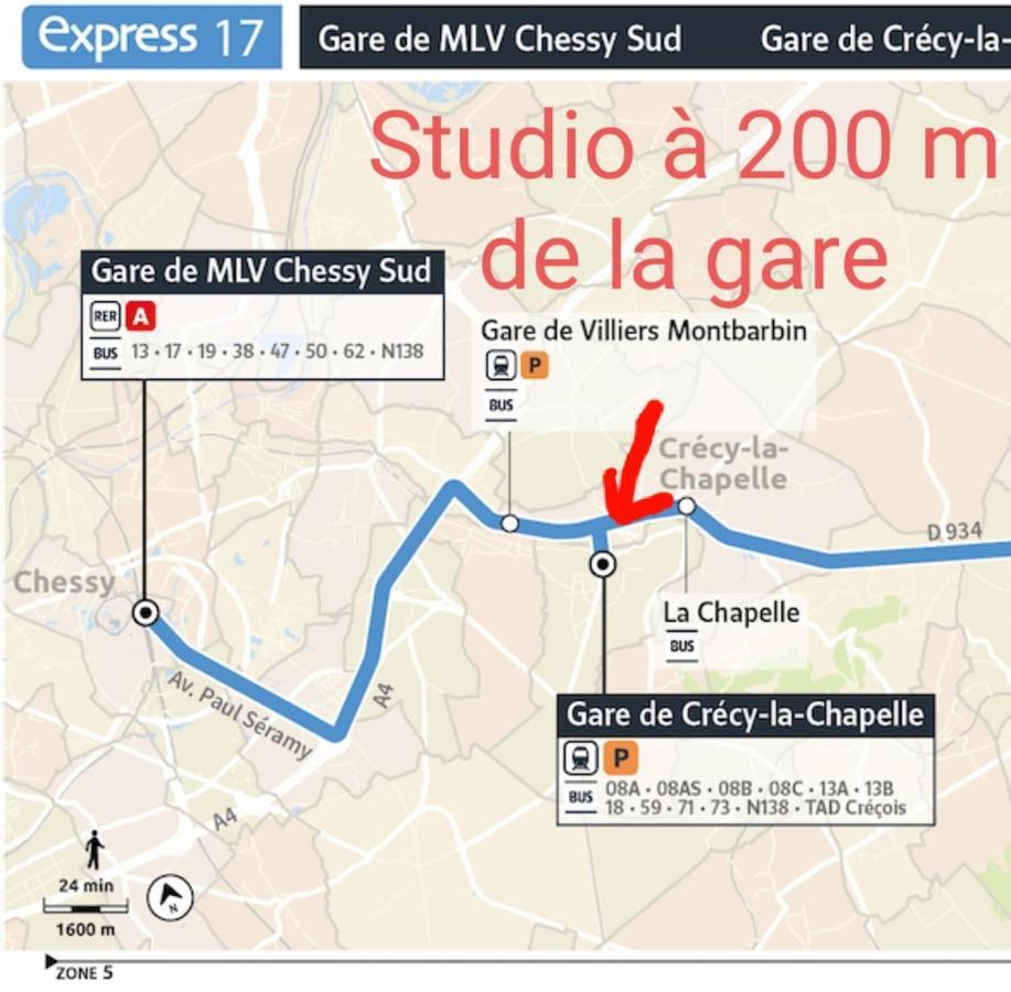 Appartement Studio O Fil De L'O A 12 Kilometres De Disneyland Paris Crecy-la-Chapelle Luaran gambar