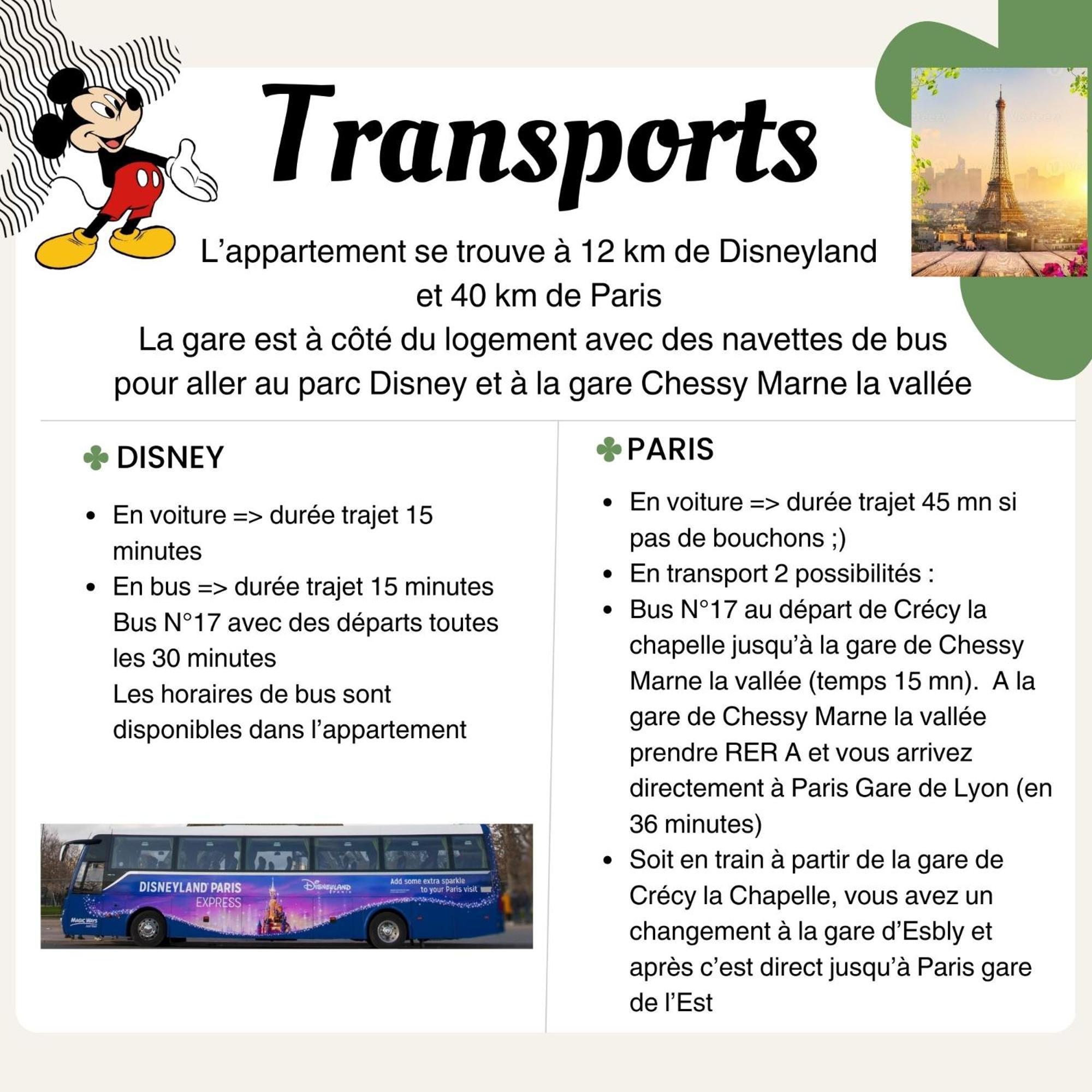 Appartement Studio O Fil De L'O A 12 Kilometres De Disneyland Paris Crecy-la-Chapelle Luaran gambar